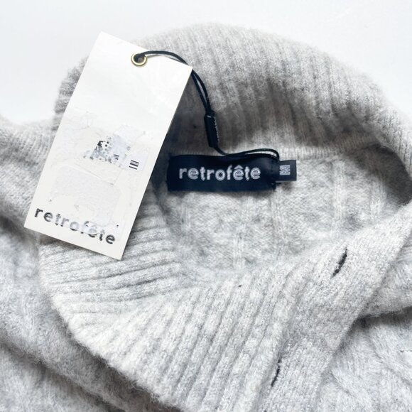 Retrofete Waverly Sweater Dress Stone Grey Size Medium NEW NWT - Picture 6 of 10